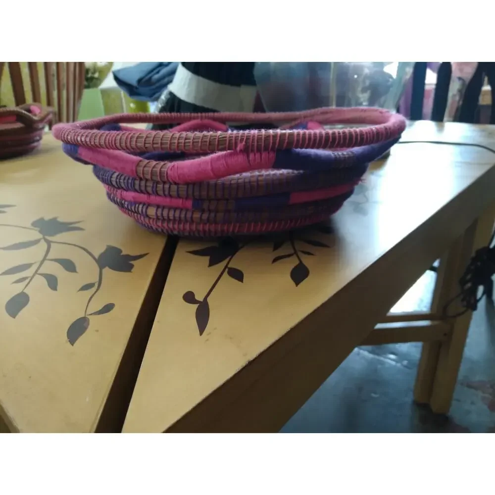 Hand Woven Pinestraw Basket
